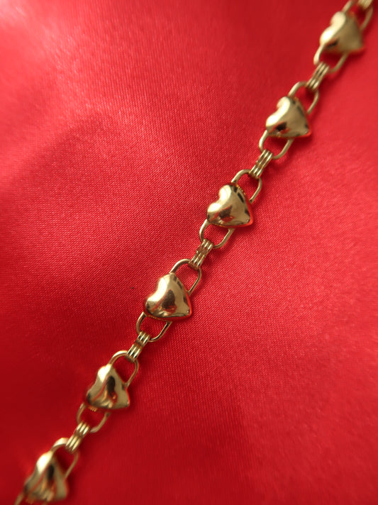 Vintage Gold Heart Bracelet