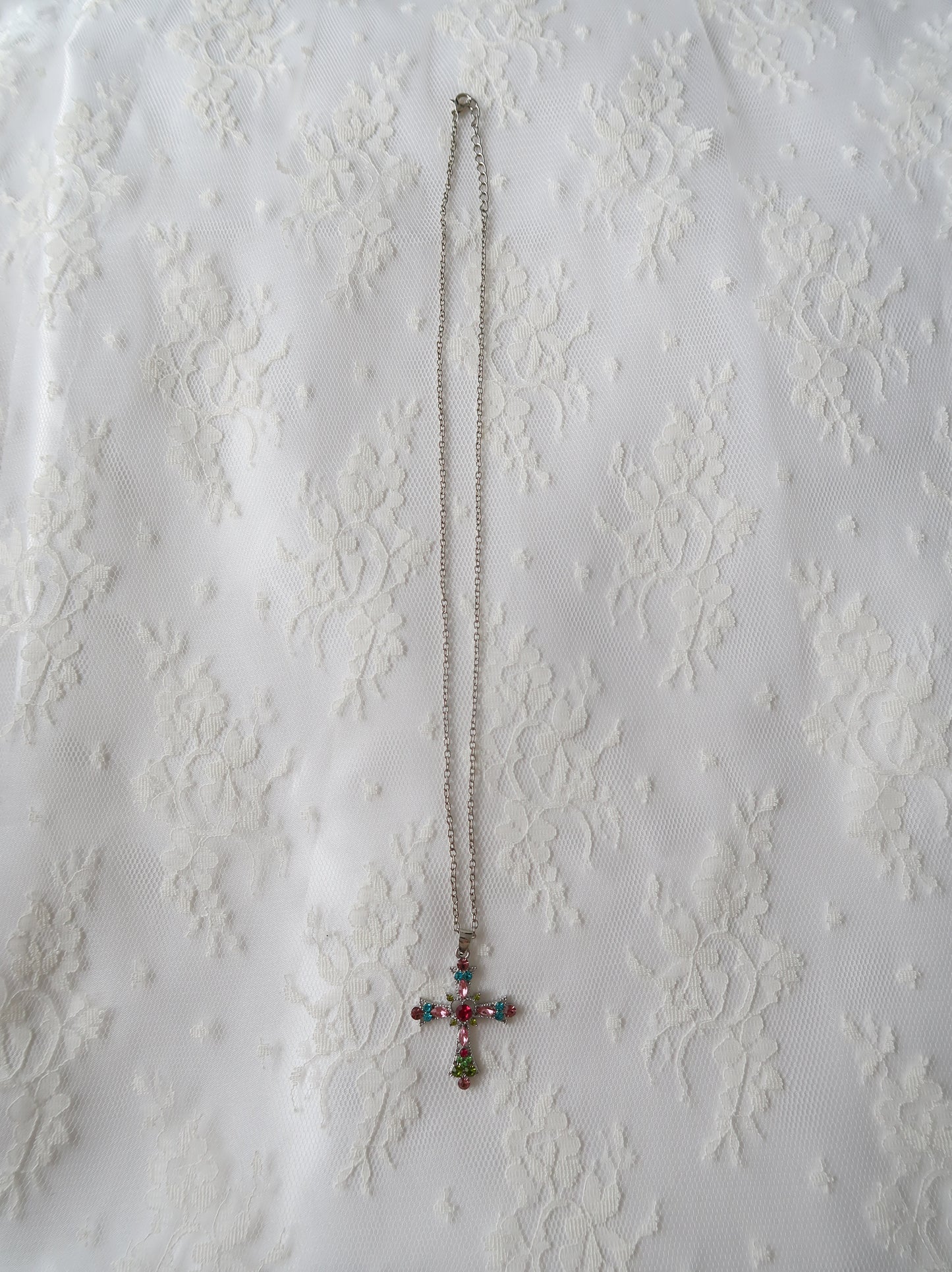 Multicolored Silver Cross