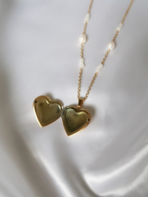 Pearl Heart Locket