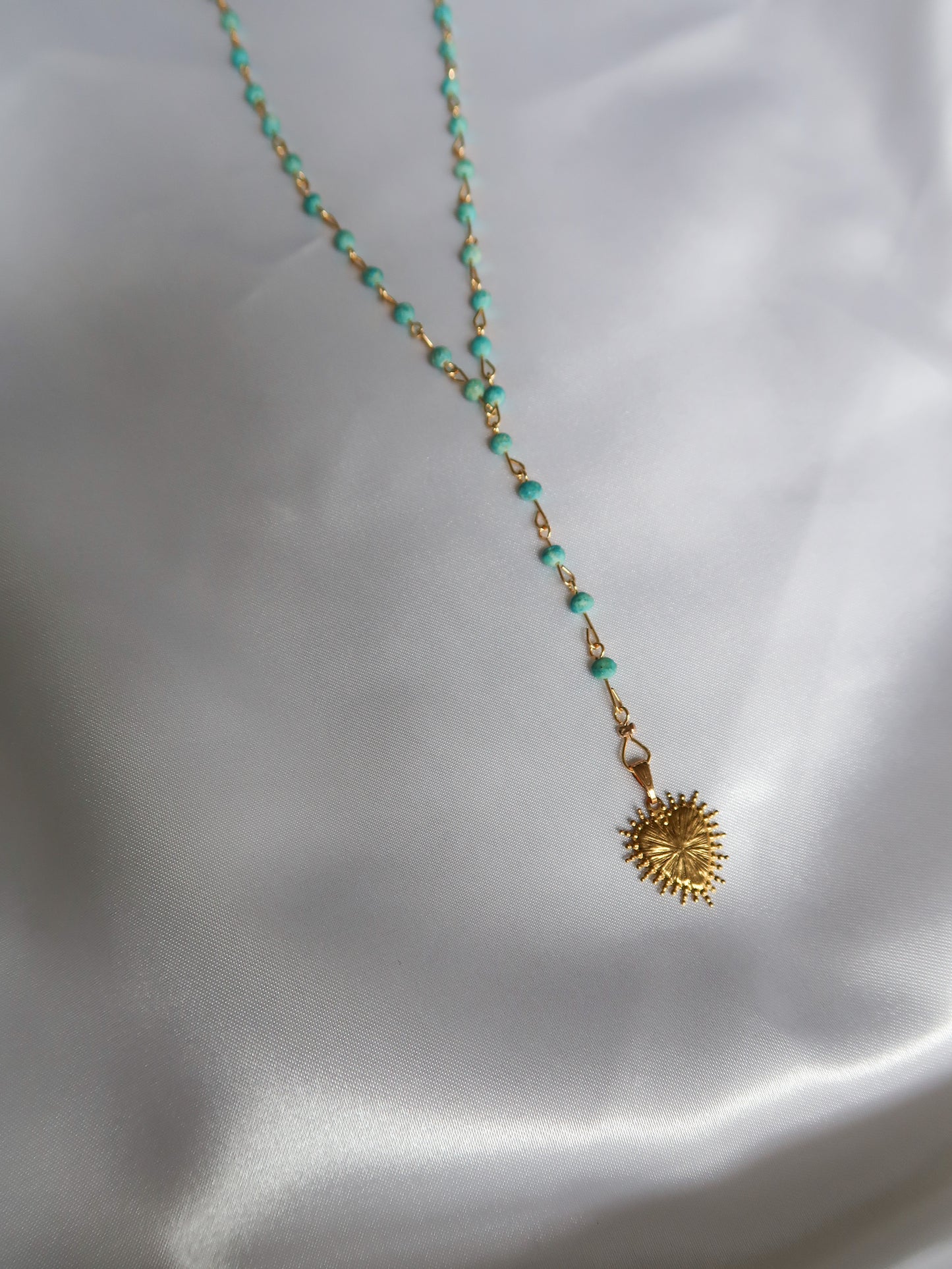 Genuine Turquoise Lariat Necklace